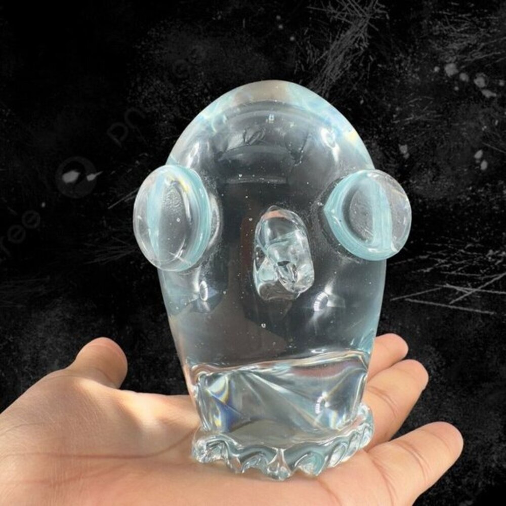 Lucio Zanetti Murano Clear Glass‎ Big Eyed Bird Owl Whimsical Italian Glass VTG